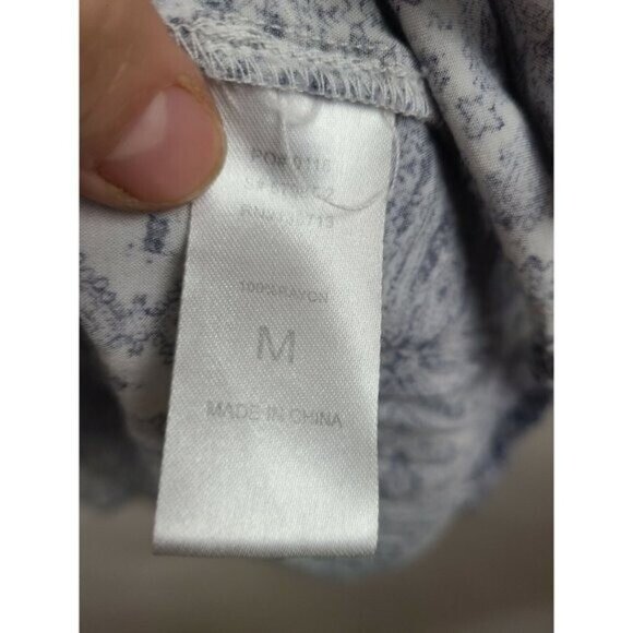 Braeve Evereve Womens BOHO Blouse Top Medium Gray Floral Peplum Long Sleeve - Picture 4 of 6